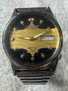 Citizen Two-Tone Black and Gold Automatic Wristwatch